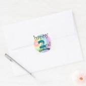 Happy 2nd Birthday Vierkante Sticker (Envelop)