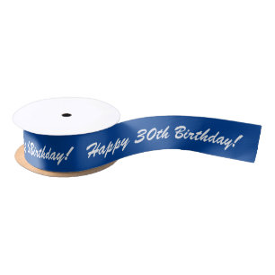 Happy 30th Birthday aangepaste kleuren satin gift  Lint