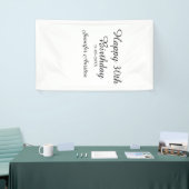 Happy 30th birthday add name date stylish simple  spandoek (Beurs)