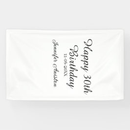 Happy 30th birthday add name date stylish simple  spandoek