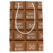 Happy 30th Birthday Chocolate Snoep Bar Medium Cadeauzakje (Voorkant)