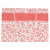 Happy 30th Birthday Coral Random Number Pattern Groot Cadeauzakje (Achterkant)