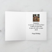 Happy 30th Birthday Fun Advice Cat with Glasses Kaart (Binnen)