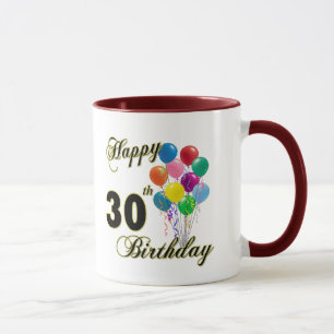 Happy 30th Birthday Gifts en Birthday Apparel Mok