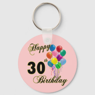 Happy 30th Birthday Gifts en Birthday Apparel Sleutelhanger