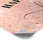 Happy 30th Birthday Roos Gold Trendy Poster (Hoek)