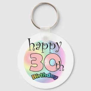Happy 30th Birthday (roze) Sleutelhanger