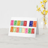 Happy 30th Birthday Wenskaart Kaart (Gele Bloem)