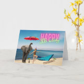 Happy 30th Fun & Funky Birthday Kaart (Gele Bloem)