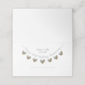 Happy 30th Wedding Jubileum hart placecard (Buitenkant ongevouwen)