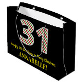 Happy 31st verjaardag & prettige kerst, aangepaste groot cadeauzakje (Achterkant Gekanteld)