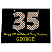 Happy 35th Birthday & Merry Kerstmis, aangepaste n Groot Cadeauzakje (Voorkant)