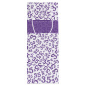 Happy 35th Birthday Number Pattern Paars/White Wijn Cadeautas (Achterkant)