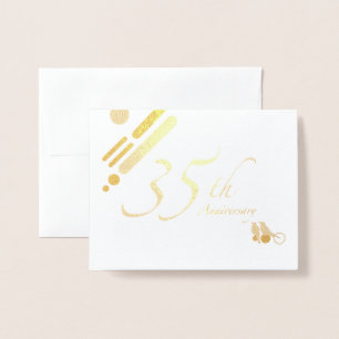 Happy 35th Jubileum Mod Birds Folie Kaarten