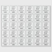 HAPPY 38TH BIRTHDAY; Art Deco Style; aangepaste na Cadeaupapier (Vlak)