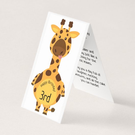 Happy 3rd Birthday - Kaart voor kinderen (Voorkant)