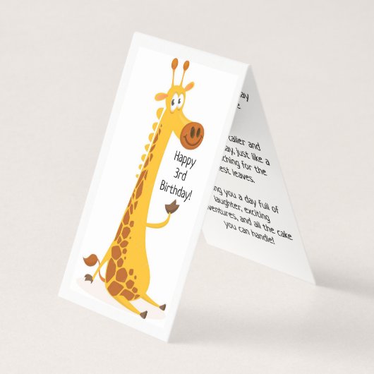 Happy 3rd Birthday - Kaart voor kinderen (Voorkant)