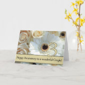 Happy 3rd Jubileum rozen Kaart (Gele Bloem)