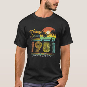 Happy 40e verjaardag 40 jaar oude Vintage november T-shirt