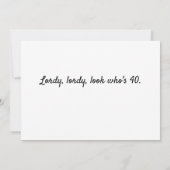 Happy 40's Birthday Kaart (Achterkant)