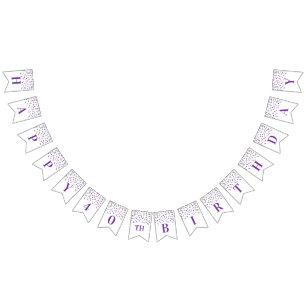 Happy 40th Birthday Banner Paars Silver Confetti
