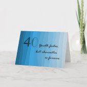 Happy 40th Birthday Blues Kaart (Voorkant)