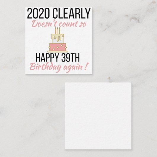 Happy 40th Birthday, Funny 40th verjaardagskaart Informatiekaartje (Voorkant / Achterkant)