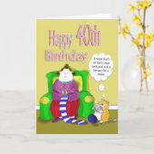 Happy 40th Birthday Kaart (Gele Bloem)