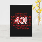 Happy 40th Birthday Kaart (Gele Bloem)