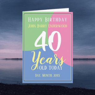 Happy 40th Birthday Kaart