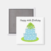Happy 40th Birthday Magneet (Voorkant / Achterkant)