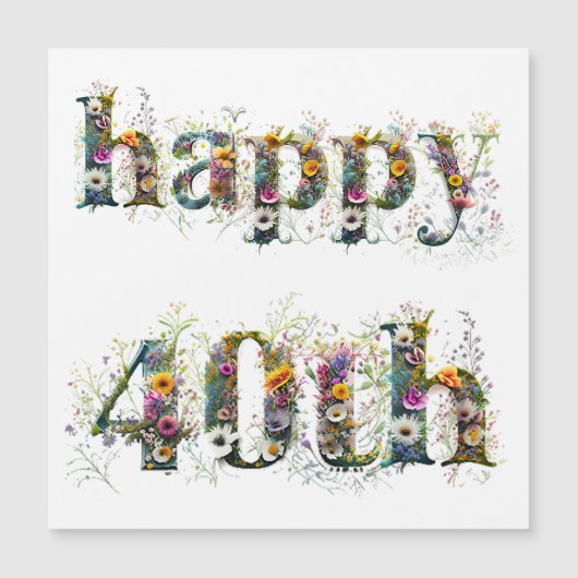 Happy 40th Birthday Sprays van Wildflowers (Voorkant)