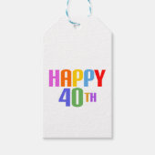 Happy 40th cadeaulabel (Voorkant)