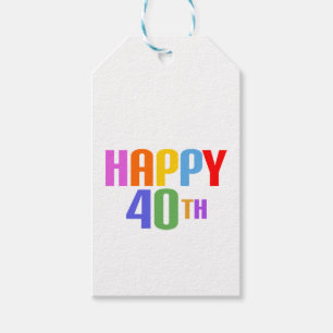 Happy 40th cadeaulabel