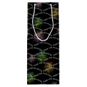 Happy 40th Jubileum Fireworks Wine Gift Bag Wijn Cadeautas (Achterkant)