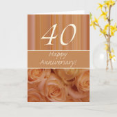 Happy 40th Jubileum rozen Kaart (Gele Bloem)