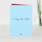 Happy 40th Jubileum voegt namen toe aan burgundy b Kaart (Achterkant)