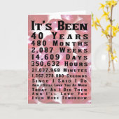 Happy 40th Ruby Bruiloft Jubileum Kaart (Gele Bloem)