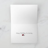 Happy 40th Wedding Jubileum Ruby roos harten Kaart (Binnen)