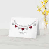 Happy 40th Wedding Jubileum Ruby roos harten Kaart (Gele Bloem)