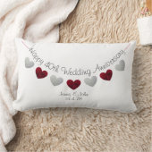 Happy 40th Wedding Jubileum Ruby roos harten Kussen (Deken)