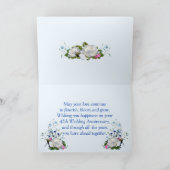 Happy 45th Jubileum White Roses Sapphire Kaart (Binnen)