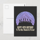 Happy 49th Birthday wishing saying quote Briefkaart (Voorkant / Achterkant)