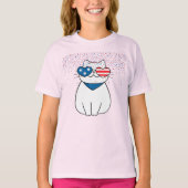Happy 4 juillet Girls T-shirt (Devant)