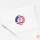 Happy 4 juillet Sticker Drapeau Américain (Enveloppe)