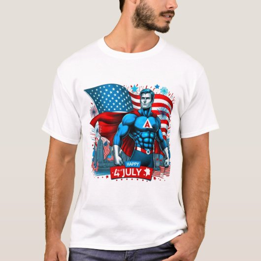 Happy 4 JUILLET T-shirt (Devant)