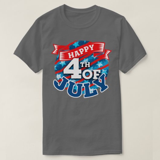 Happy 4 juli (4) t-shirt (Design voorkant)
