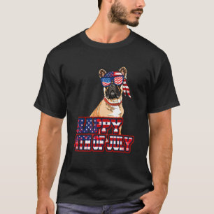 Happy 4 Juli Franse Bulldog American Flag Gl T-shirt