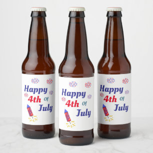 Happy 4 juli Napkins Bier Etiket