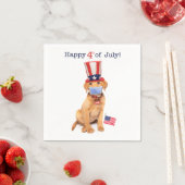 Happy 4 juli-puppy in Face Mask Servet (Insitu)